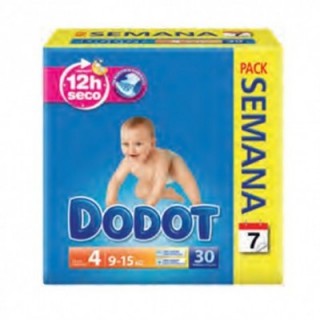 PAÑAL INFANTIL DODOT ACTIVITY PACK SEMANAL T- 4  9 -15 KG 30 U