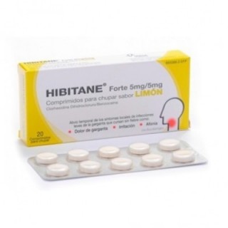 HIBITANE 5 mg/5 mg 20 COMPRIMIDOS PARA CHUPAR (SABOR LIMON)